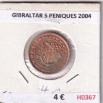 H0367 MONEDA GIBRALTAR 5 PENIQUES 2004
