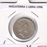 H0374 MONEDA INGLATERRA 1 LIBRA 1996