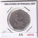 H0376 MONEDA INGLATERRA 50 PENIQUES 1997