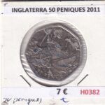H0382 MONEDA INGLATERRA 50 PENIQUES 2011