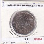 H0384 MONEDA INGLATERRA 50 PENIQUES 2011
