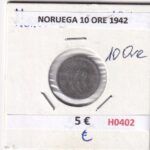 H0402 MONEDA NORUEGA 10 ORE 1942