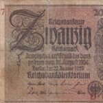 CRBX0035 BILLETE ALEMANIA 20 MARCOS 1929 USADO CON ROTURA