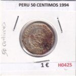 H0425 MONEDA PERU 50 CENTIMOS 1994
