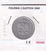 H0440 MONEDA POLONIA 1 ZLOTYCH 1949