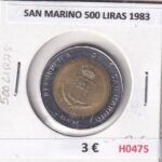 H0475 MONEDA SAN MARINO 500 LIRAS 1983