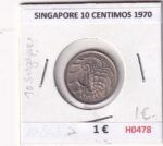 H0478 MONEDA SINGAPUR 10 CENTIMOS 1970