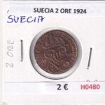 H0480 MONEDA SUECIA 2 ORE 1924
