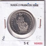 H0486 MONEDA SUIZA 2 FRANCOS 2008