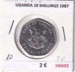 H0492 MONEDA UGANDA 10 SHILLINGS 1987