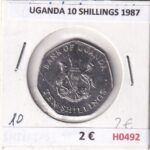 H0492 MONEDA UGANDA 10 SHILLINGS 1987
