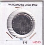 H0513 MONEDA VATICANO 50 LIRAS 1962