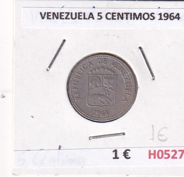 imagen-13-30637.jpg H0527 MONEDA VENEZUELA 5 CENTIMOS 1964 - Imagen 1