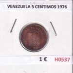H0537 MONEDA VENEZUELA 5 CENTIMOS 1976