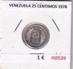H0539 MONEDA VENEZUELA 25 CENTIMOS 1978