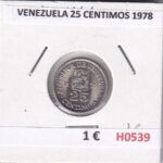 H0539 MONEDA VENEZUELA 25 CENTIMOS 1978