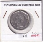 H0541 MONEDA VENEZUELA 100 BOLIVARES 2002