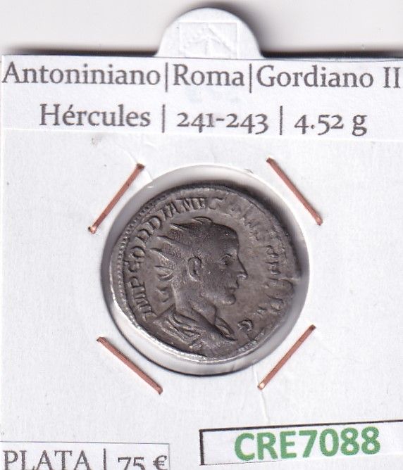 imagen-13-30842.jpg CRE7088 MONEDA ANTONINIANO ROMA GORDIANO III HERCULES 241-243 - Imagen 1
