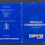 CREXP664 CARTERA MEDALLA ESPAÑA EXPO 92 EXP. FILATELIA