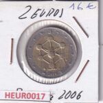 HEUR0017 MONEDA BELGICA 2 EUROS 2006