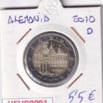 HEUR0091 MONEDA ALEMANIA 2 EUROS 2010 Letra D