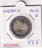 HEUR0091 MONEDA ALEMANIA 2 EUROS 2010 Letra D
