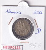 HEUR0123 MONEDA ALEMANIA 2 EUROS 2012 Letra D (Castillo)