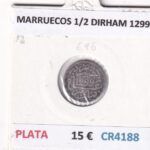 CR4188 MONEDA MARRUECOS 1/2 DIRHAM 1299 PLATA
