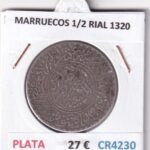 CR4230 MONEDA MARRUECOS 1/2 RIAL 1320 PLATA