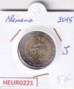 HEUR0221 MONEDA ALEMANIA 2 EUROS 2015 Letra J (Unificación Alemania)