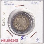 HEUR0243 MONEDA FRANCIA 2 EUROS 2015 (Bandera europea)