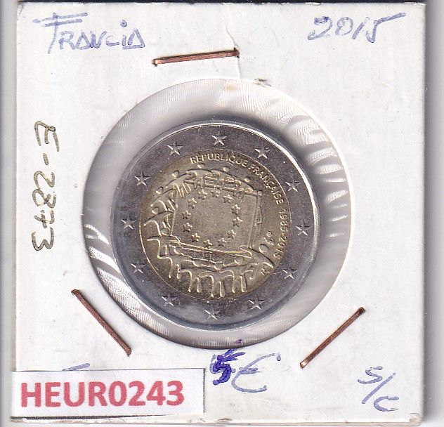 imagen-13-31192.jpg HEUR0243 MONEDA FRANCIA 2 EUROS 2015 (Bandera europea) - Imagen 1