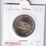 HEUR0252 MONEDA LETONIA 2 EUROS 2015 (Cigüeña)