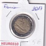 HEUR0310 MONEDA FRANCIA 2 EUROS 2017 (Lazo rosa contra el cáncer)