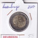 HEUR0320 MONEDA LUXEMBURGO 2 EUROS 2017 (Gran Duque Guillermo III)