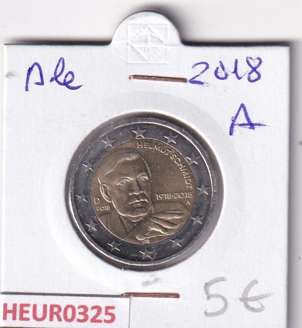 imagen-13-31268.jpg HEUR0325 MONEDA ALEMANIA 2 EUROS 2018 Letra A (Helmut Schmidt) - Imagen 1