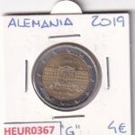HEUR0367 MONEDA ALEMANIA 2 EUROS 2019 Letra G (Bundesrat)