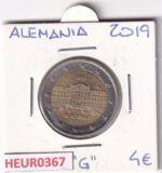 HEUR0367 MONEDA ALEMANIA 2 EUROS 2019 Letra G (Bundesrat)