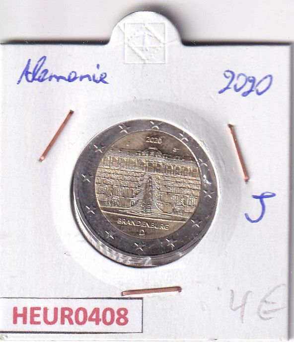 imagen-13-31342.jpg HEUR0408 MONEDA ALEMANIA 2 EUROS 2020 Letra J (Palacio Potsdam) - Imagen 1