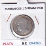 CR4261 MONEDA MARRUECOS 1 DIRHAM 1960 PLATA