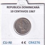 CR4276 MONEDA REPUBLICA DOMINICANA 10 CENTAVOS 1967 CU-NI