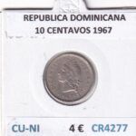 CR4277 MONEDA REPUBLICA DOMINICANA 10 CENTAVOS 1967 CU-NI