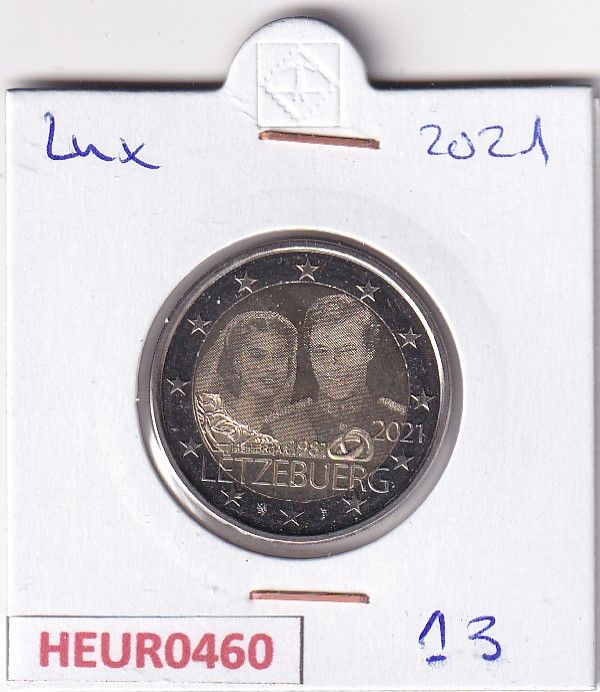 imagen-13-31433.jpg HEUR0460 MONEDA LUXEMBURGO 2 EUROS 2021 (Gran Duque Guillermo II) - Imagen 1