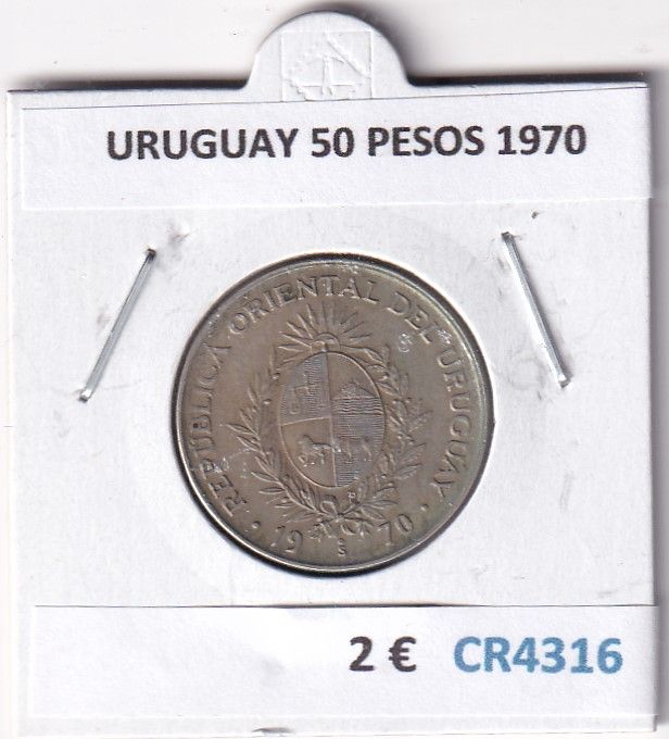 imagen-13-31576.jpg CR4316 MONEDA URUGUAY 50 PESOS 1970 - Imagen 1