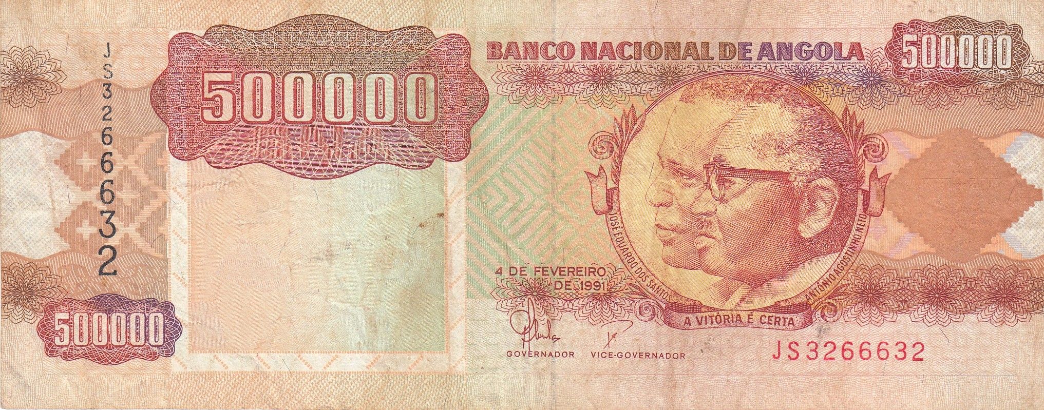 imagen-13-31582.jpg CRBX1162 BILLETE ANGOLA 500000 KWANZAS 1991 MC - Imagen 1