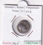 CRE7143 MONEDA DENARIO ROMA VESPASIANO VESTA 71 (DESCRIP. EN FOTOS)