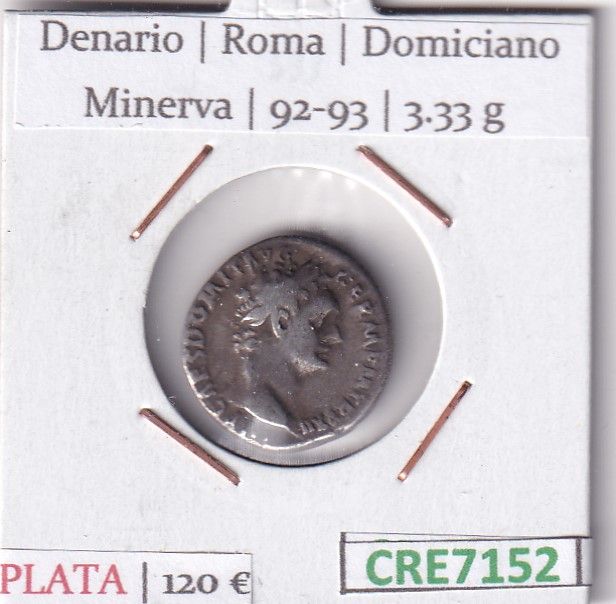 imagen-13-31638.jpg CRE7152 MONEDA DENARIO ROMA DOMICIANO MINERVA 92-93 (DESCRIP. EN FOTOS) - Imagen 1