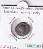 CRE7183 MONEDA DENARIO HOMS SEPTIMIO SEVERO LIBERALITAS 194-195