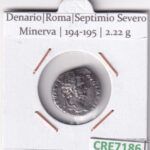 CRE7186 MONEDA DENARIO ROMA SEPTIMIO SEVERO MINERVA 194-195