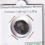 CRE7187 MONEDA DENARIO ROMA SEPTIMIO SEVERO FORTUNA 196-197